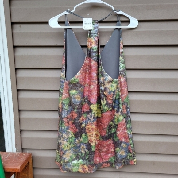 Free People Tangier Mini Floral Sequence Dress. - Picture 7 of 9